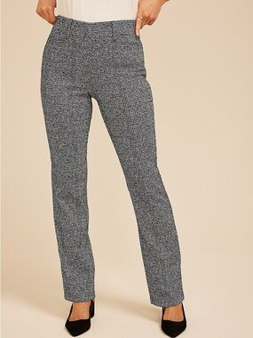 Bengaline Tweed Mid Rise Bootcut Pant